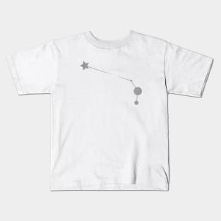 Aries Zodiac Constellation in Silver Kids T-Shirt